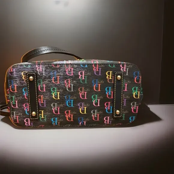 Dooney & Bourke Handbag DB75 Multi Small Flynn Shoulder Bag Black - Picture 7 of 11